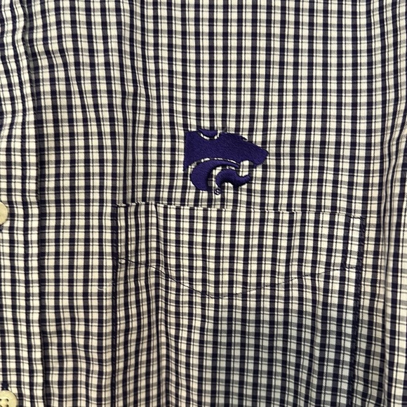 Kansas State Wildcats Antigua Structure Woven Button-Up Long Sleeve Shirt - Picture 2 of 4